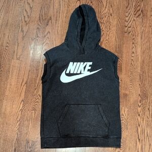Nike Charcoal Sleeveless Hoodie